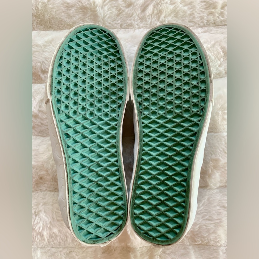Teal/Navy Polka Dot Vans - Picture 2 of 5